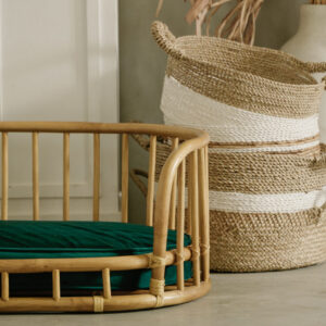 Origo rattan pet bed suitable for modern living spaces
