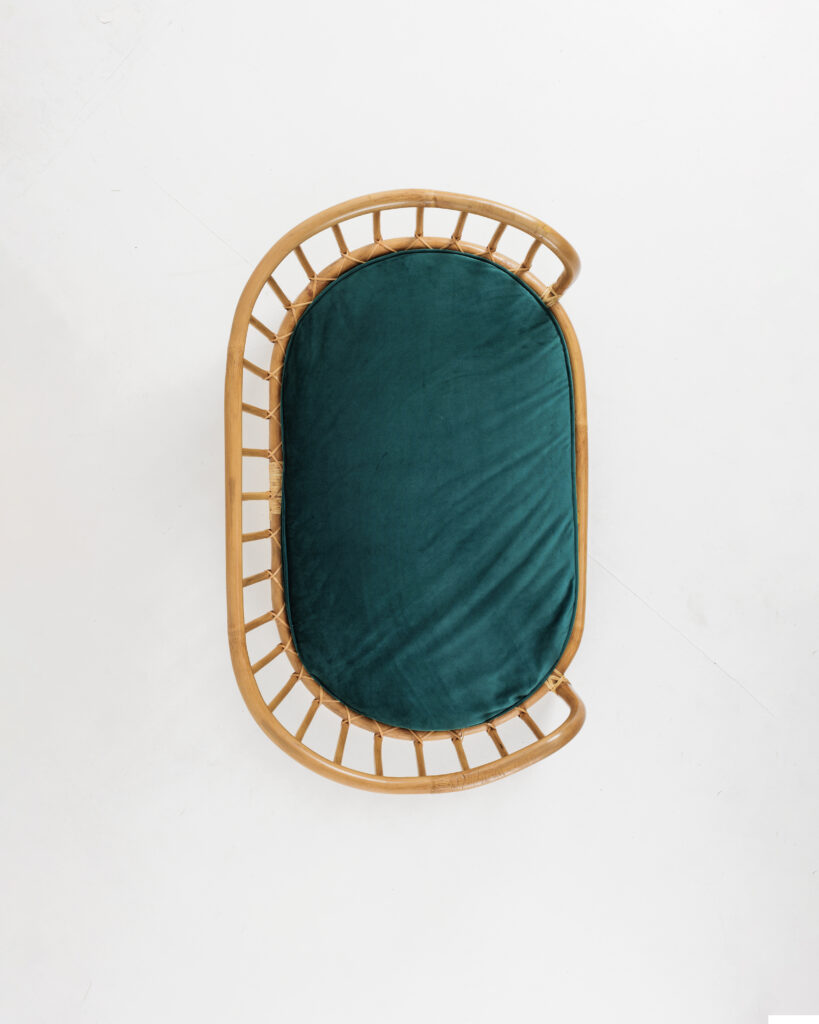 Origo rattan pet bed highlighting curved frame