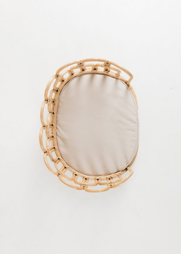 Flos handmade rattan pet bed top view