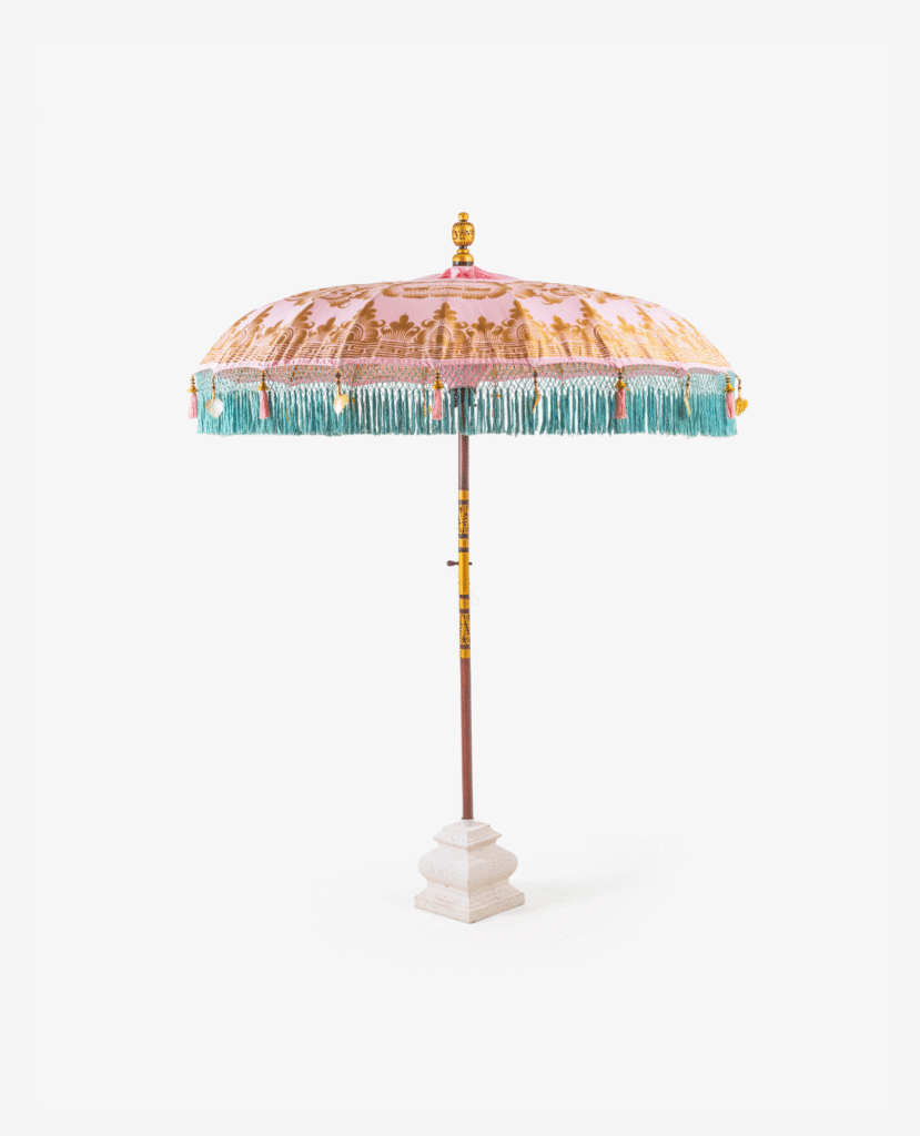 Bali parasol inspired by traditional Balinese rituals